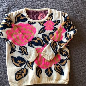 Cozy Flower Print Sweater